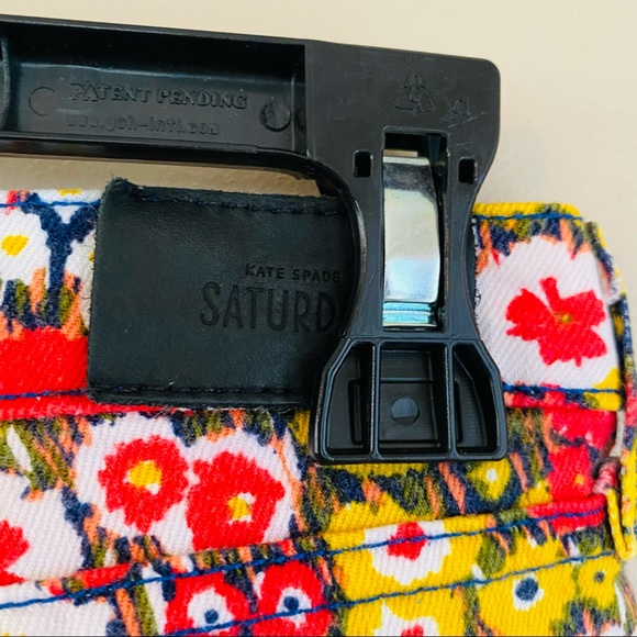 Kate Spade Saturday Red & Yellow Floral Skinny Jean Size 29 - Picture 6 of 7